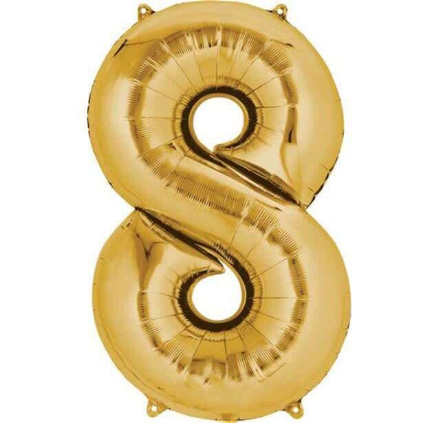#8 Gold Anagram - 16in