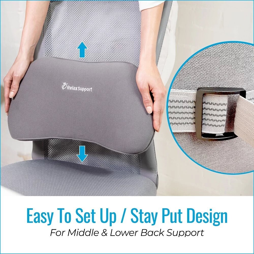 Lumbar Support Back Pillow Office Chair and Car Seat Cushion 