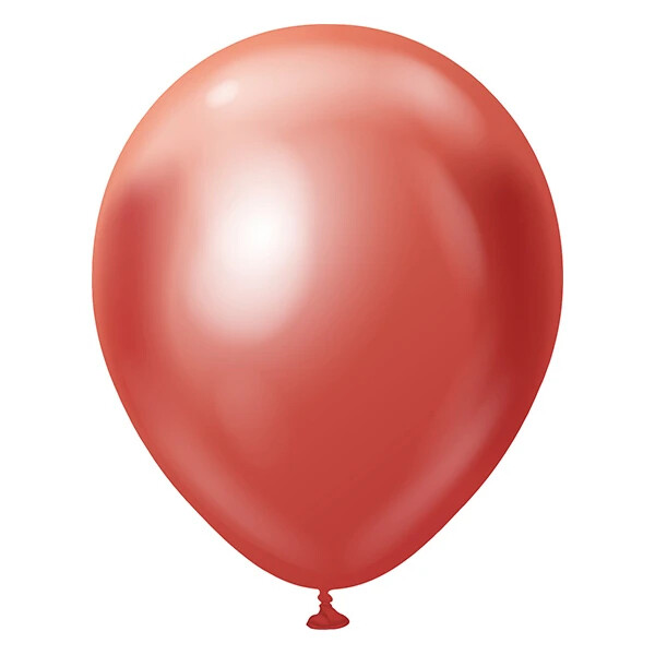 12" Kalisan Latex Balloons Mirror Red (50 Per Bag)