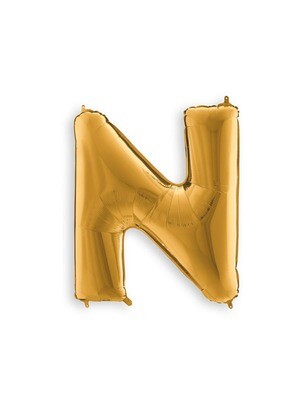 Letter Balloon N - 14in Gold