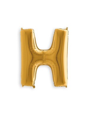 Letter Balloon H - 14in Gold