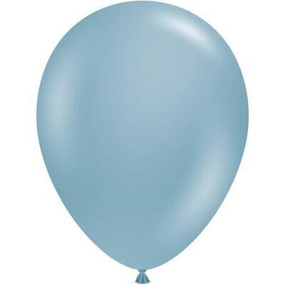 Tuftex 11in Blue Slate Latex Balloons 100 Ct