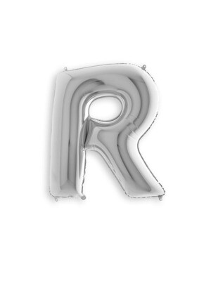 Letter Balloon R - 7in Silver