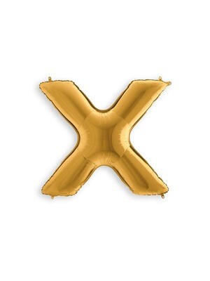 Letter Balloon X - 14in Gold