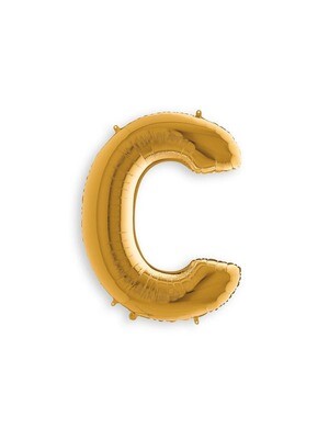 Letter Balloon C - 7in Gold