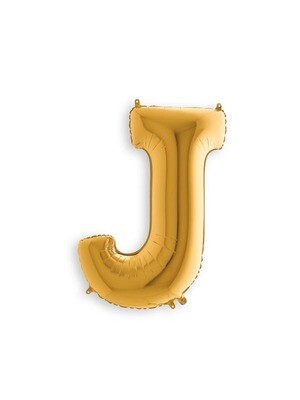 Letter Balloon J - 7in Gold