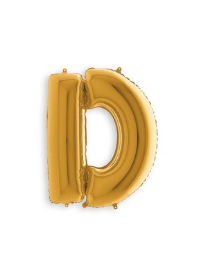 Letter Balloon D - 7in Gold