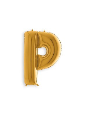 Letter Balloon P - 7in Gold
