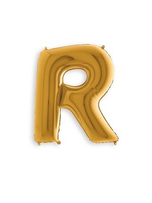 Letter Balloon R - 7in Gold