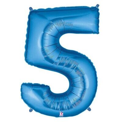 Number Balloon 5 - 26in Blue