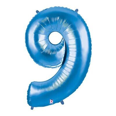 Number Balloon 9 - 26in Blue