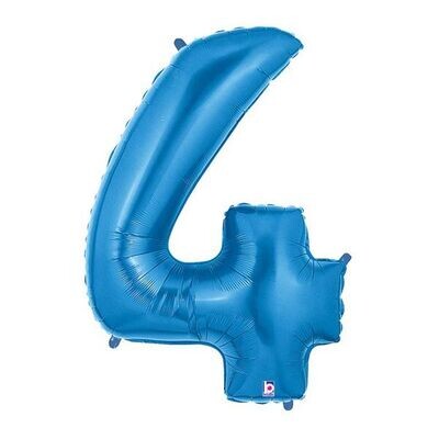 Number Balloon 4 - 26in Blue