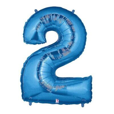 Number Balloon 2 - 26in Blue