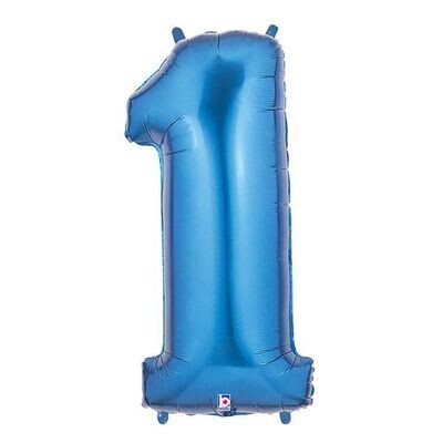 Number Balloon 1 - 26in Blue
