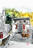 Thousand-Year-Egg Pots. Watercolour Greeting cards/ Postcards/ Art prints of Hong Kong  皮蛋缸 香港水墨淡彩賀卡/ 明信片／印畫