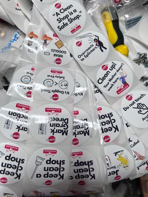 Shop Safety Visual Reference Sticker Pack