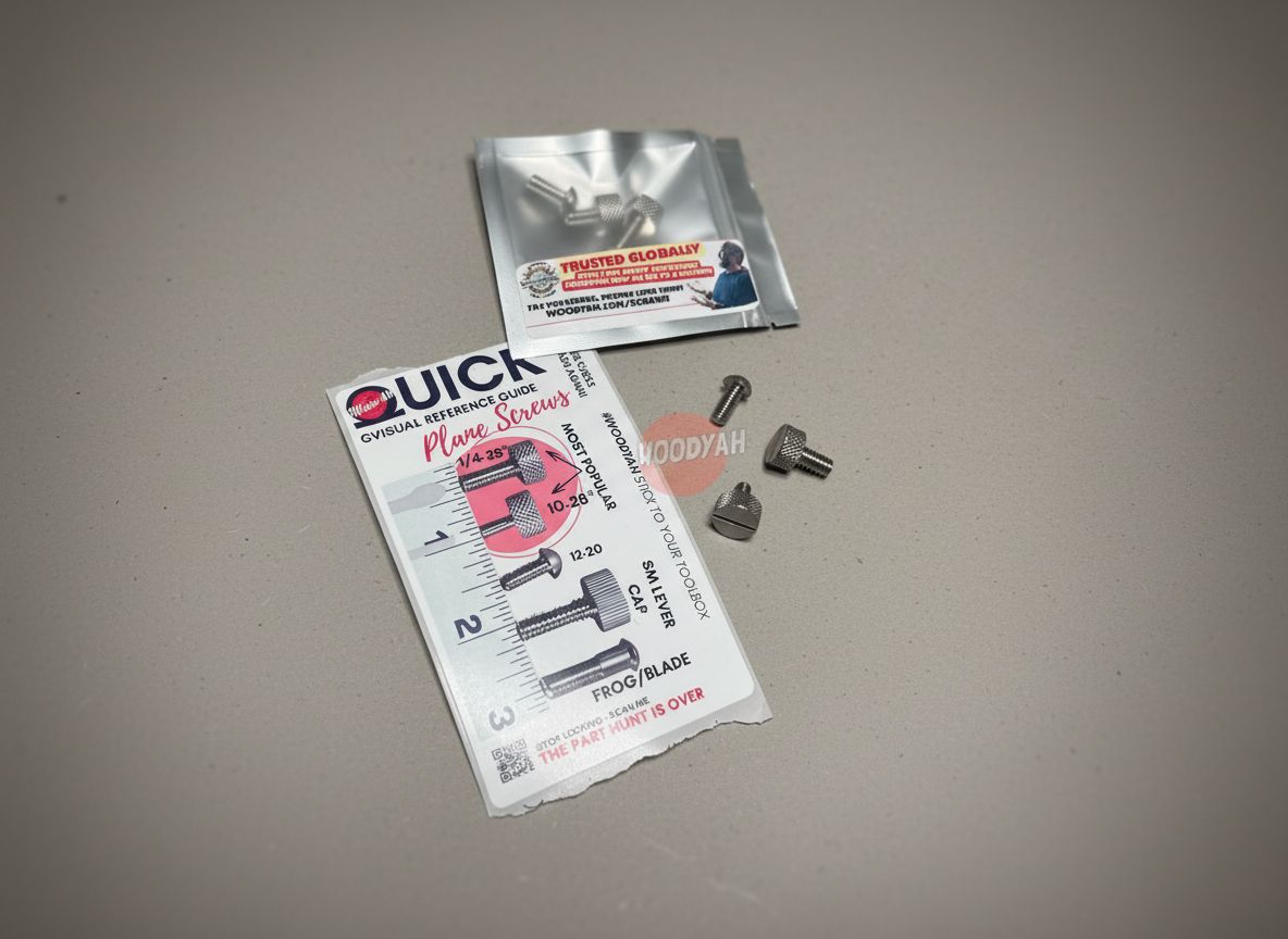 Hand Plane 3 Screw Sample Pack (10-28, 1/4-28, 12-20) + Reference Sticker