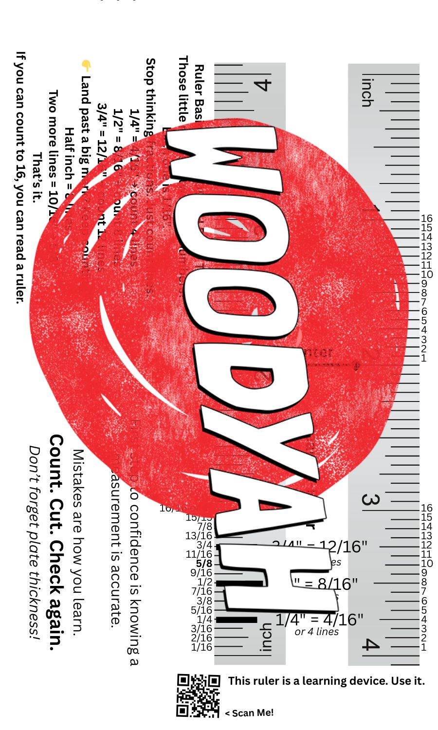 Woodyah Learn a Ruler Sticker