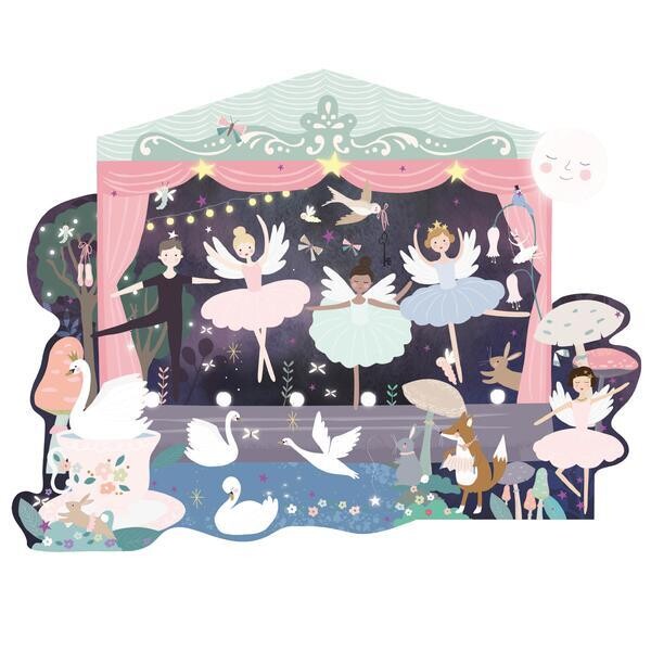 80pc Ballerina Theatre Shaped Puzzle