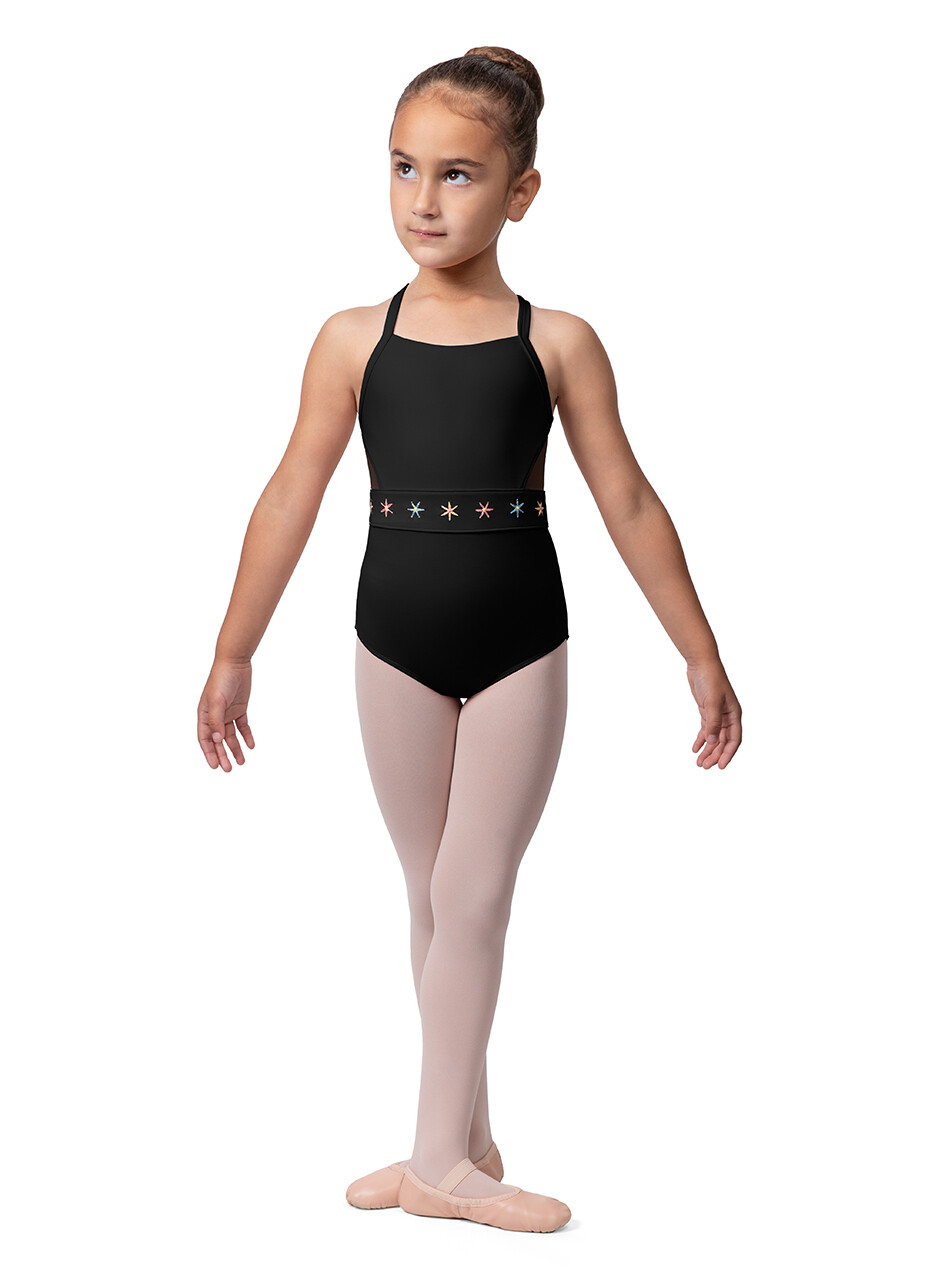 Flower Cami  Leotard CL9677 BLK