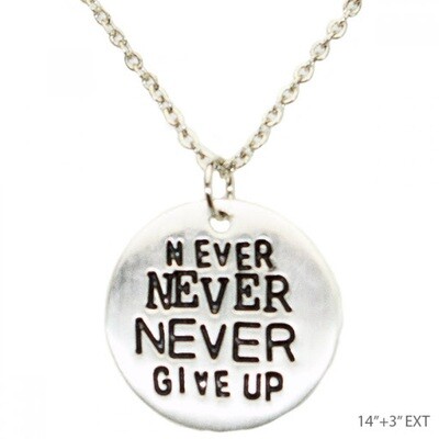Never Give Up Necklace 170NK6280