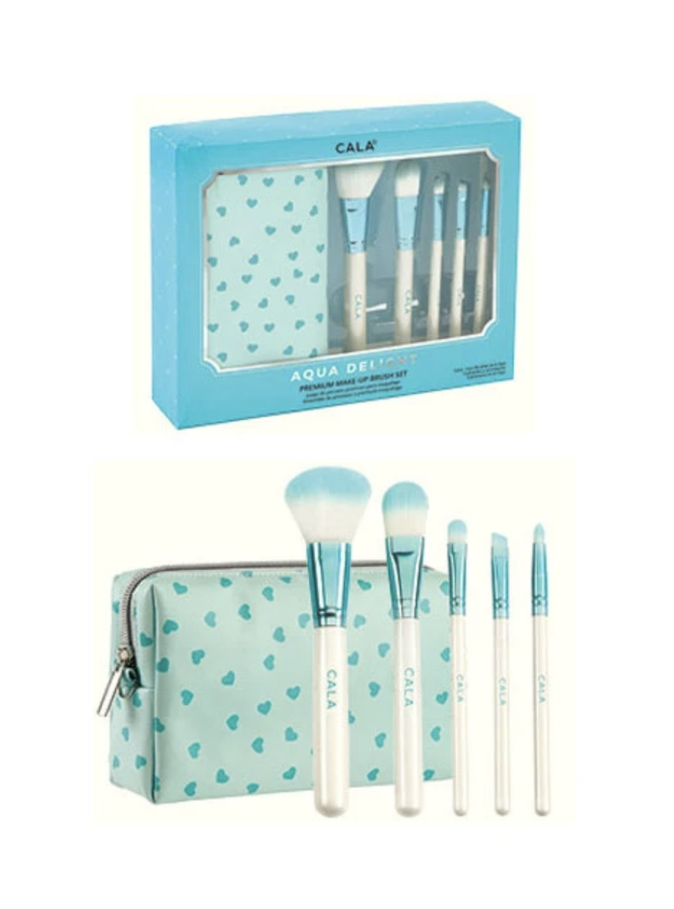 Hearts Cosmetic Brush Set LAJH76661