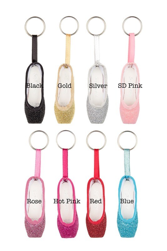 Glitter Pointe Shoe Key Chain KC40G