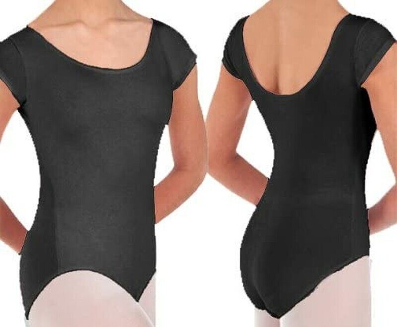 Girls&#39; Cap Sleeve Leotard BWP020 BLK
