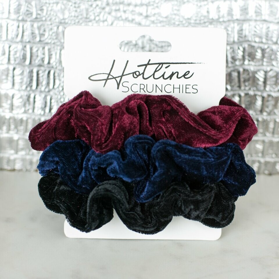 Bumbleberry Velvet Scrunchie Set