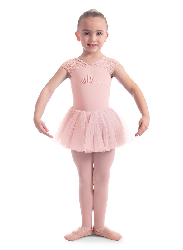 M1544C Mesh Cap sleeve Tutu Dress