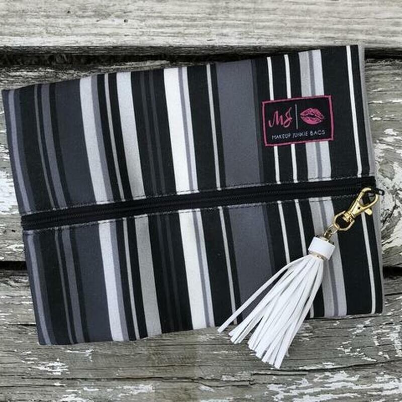 Makeup Junkie Bag - Soft Stripe