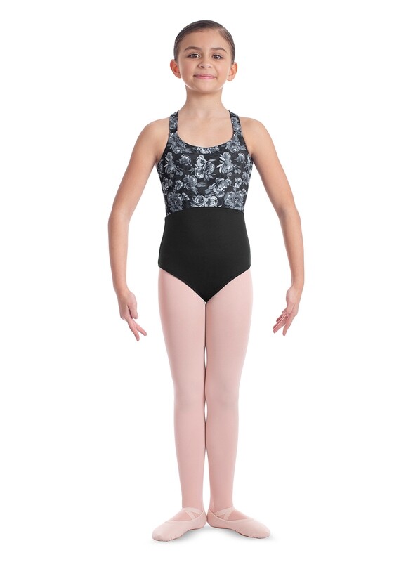 Print Cami Leotard M474C BLK