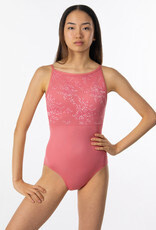 2407A Antoinette Jewel Neck Camisole Leotard Melon