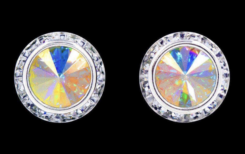 16mm AB Pierced Earrings 12537