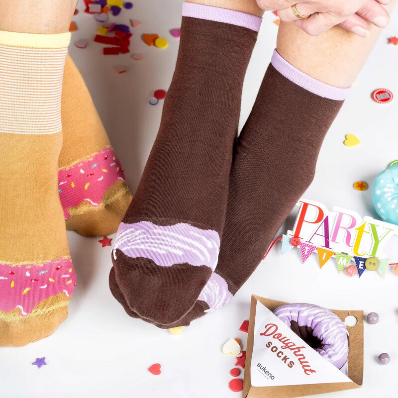 Doughnut Socks - Lavender Swirl 