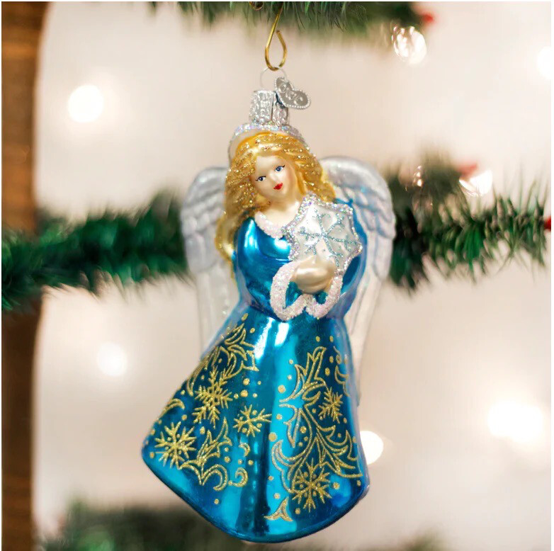 Glistening Snowflake Angel Ornament 10202