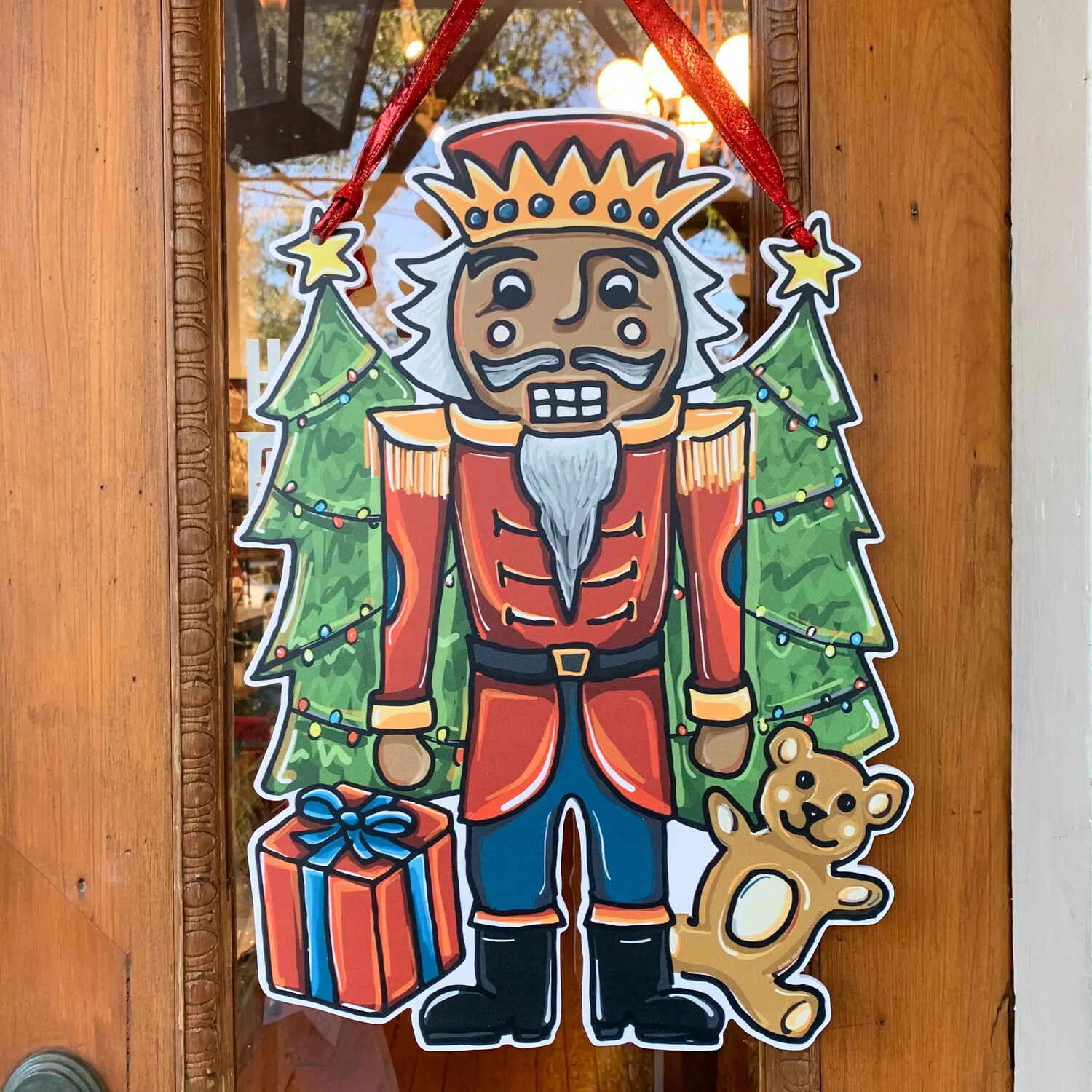 Nutcracker Door Hanger Darker Skin