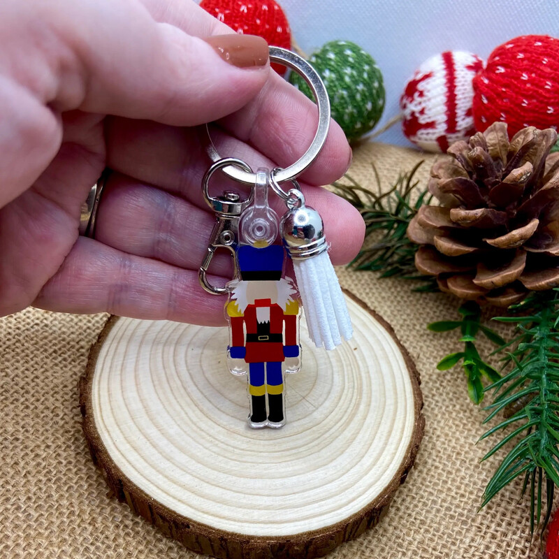Nutcracker Acrylic Keychain - Red