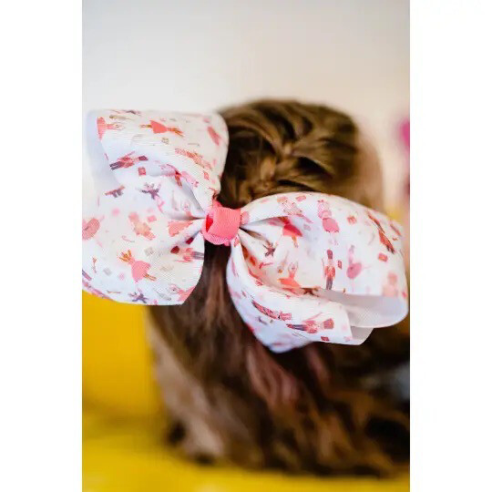 Pink Nutcracker Hair Bow