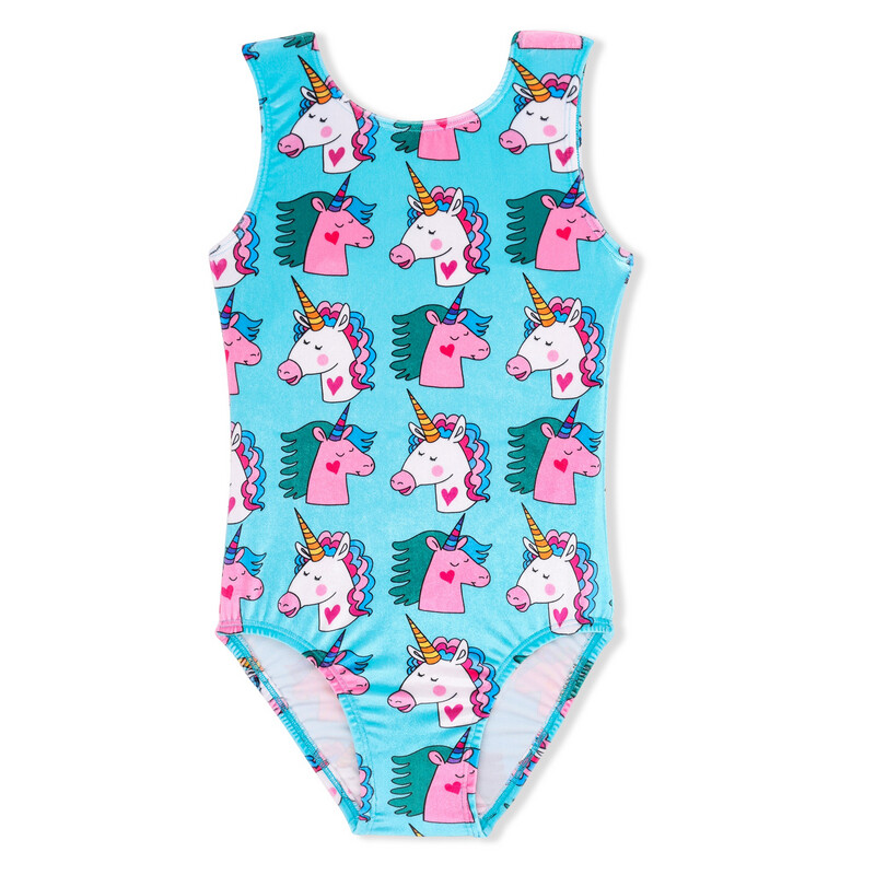 Unicorn Aqua Velvet Leotard
