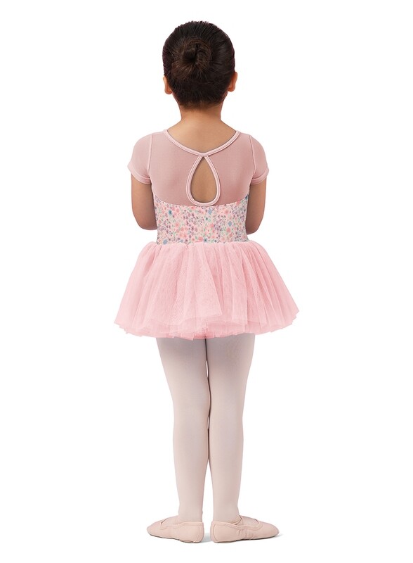 M1554C Floral Cap Sleeve Tutu PNK