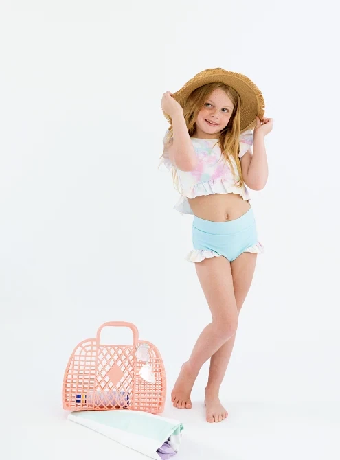 Pastel Ruffle Sleeve Set