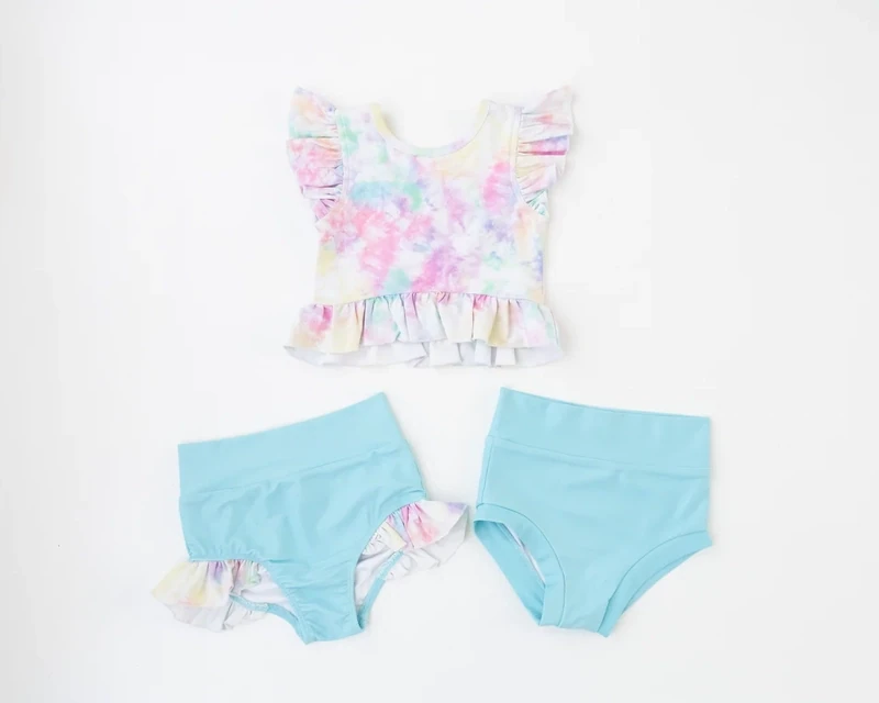 Pastel Ruffle Sleeve Set