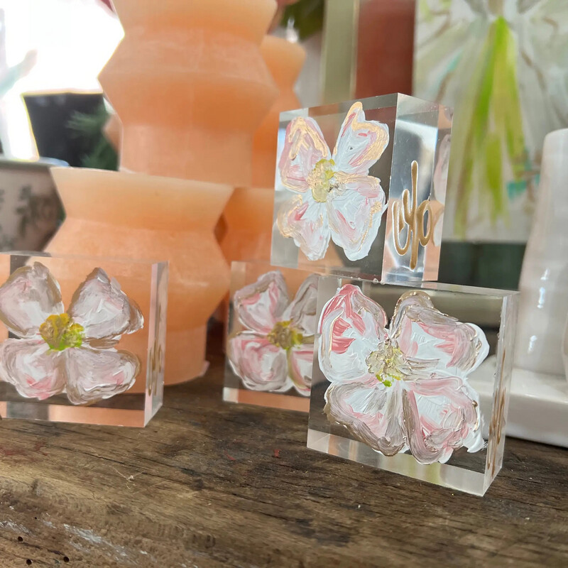 Dogwood Lucite Block