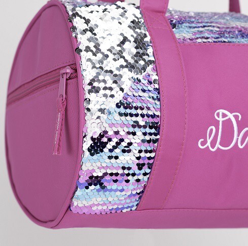 Pink Striped Sequins Duffel 4400