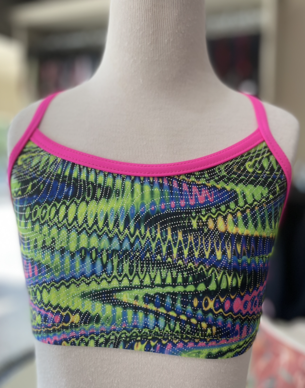 1409-433 gym racerback bra top lime