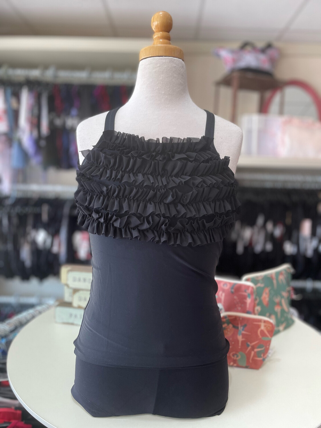 Ruffle Top Black XLC