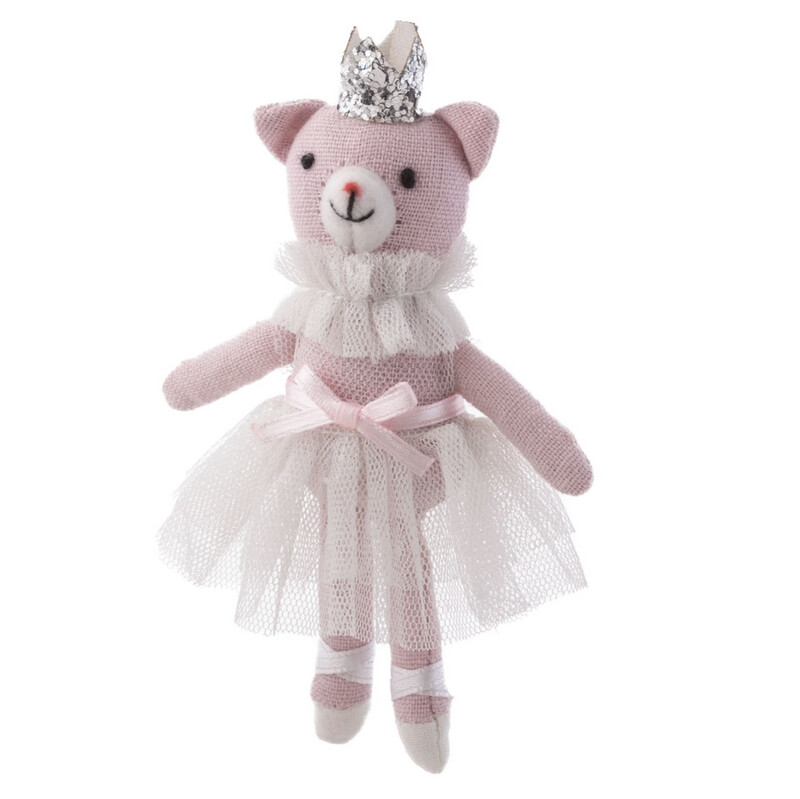 Cat Ballerina Linen Ornament