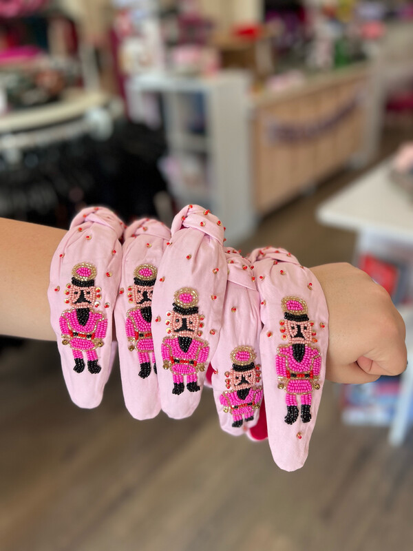 Nutcracker Beaded Headband Pink