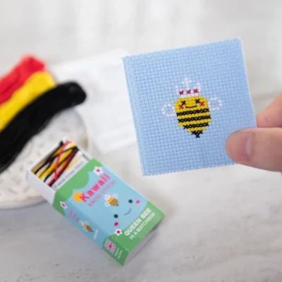 Queen Bee Mini Cross Stitch Kit In A Matchbox
